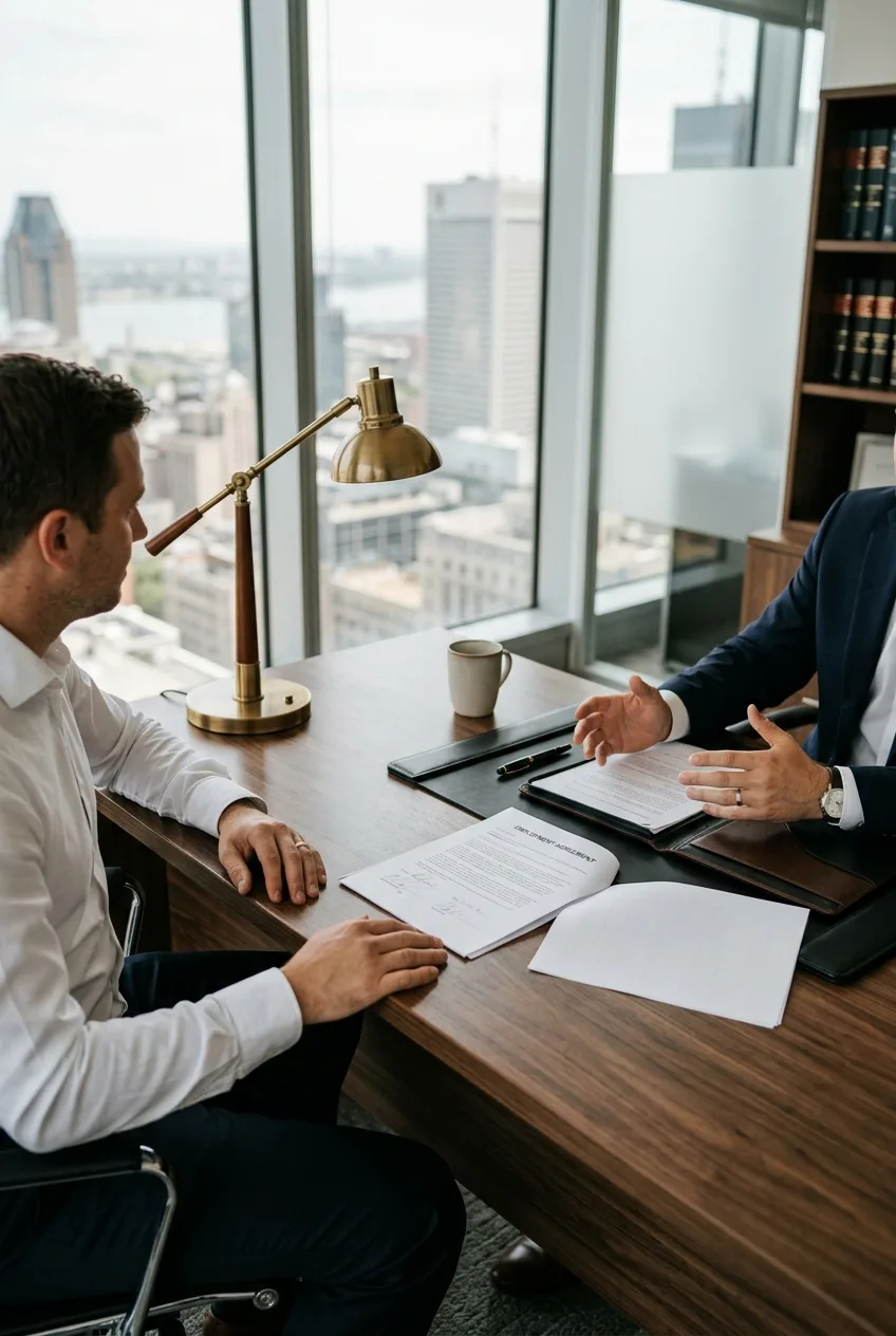 Employment lawyer in Montreal, Liverman Arrais, assisting an employer in a dispute with an employee